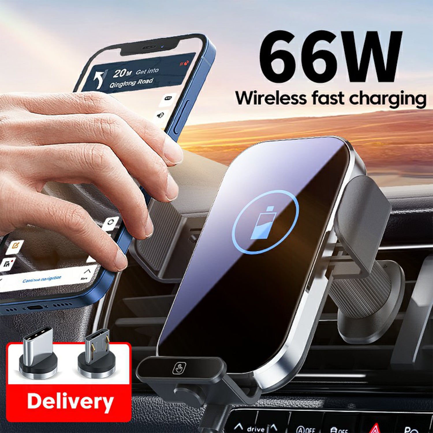 X10s 66W High Power Intelligent Induction Car Air Vent Hook Wireless Charger X10s 66W High Power Intelligent Induction Car Air Vent Hook Wireless Charger